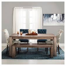 Braxton 72 Dining Table Rustic Brown Love This Target Table Solid Mango Wood Tufted Dining Chairs Rustic Dining Benches Dining Table Rustic
