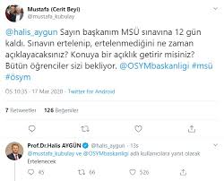 Ösym'nin takviminde yer alan bilgilere göre 2020 msü geç başvuruları 25 şubat 2020 tarihinde alınacak. Msu Tercih Islemleri Ertelendi Mi Msu Sinavi Ne Zaman Son Dakika Haberleri