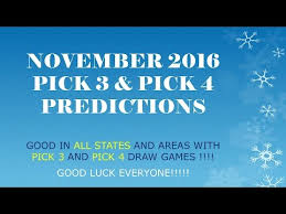 monthly pick 3 pick 4 charts november 2016