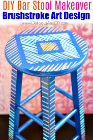 Maybe you would like to learn more about one of these? Brushstroke Art Bar Stool Makeover Delicious And Diy