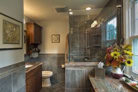 transitional style renovated bathroom