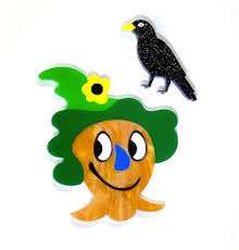 Scarecrow Brooch Set By Tantalising Treasures Scarecrow Keepsake Boxes Brooch