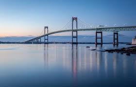 Rhode Island Claiborne Pell Newport Bridge The Longest Suspension Bridge In New England This Structure Soars Over Narragansett Newport Bridge Bridge Newport