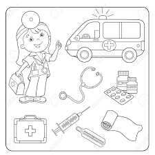 Coloring Page Outline Of Cartoon Doctor With First Aid Kit Ambulance Royalty Free Cliparts Vectors And Stock Illustration Image 67804648 Why do kids draw the things they do? coloring page outline of cartoon doctor with first aid kit ambulance