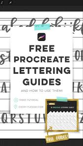 Free Procreate Lettering Guides And How To Use Them Every Tuesday Lettering Guide Ipad Lettering Procreate Procreate Lettering