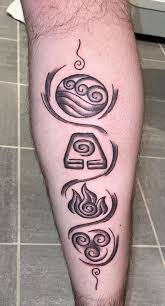 I got my first tattoo yesterday and it's avatar themed! A Tattoo Of The 4 Elements I Took A Month Ago Thelastairbender
