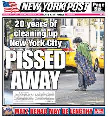N Y Post S Rant Against Piss Poor Vagrant Leaves Newsroom Staff Bummed Out New York Daily News