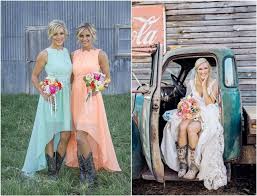 It has always been a dream of mine to wear cowboy boots with my wedding gown and i have seen several brides on rustic wedding chic wear boots with their dress but i am uncertain what sort of dress would look best with boots. 40 Rustic Country Cowgirl Boots Fall Wedding Ideas My Deer Flowers