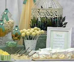 Sage Green Lemon And White Baby Shower Paperblog Sage Green Baby Shower Elegant Baby Shower Baby Shower Dessert Table