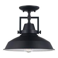 Consider one of the many styles of hanging kitchen lights. Monteaux Lighting 12 In Monteaux 1 Light Black Semi Flush Mount Dc C4927 12 The Home Depot In 2021 Farmhouse Ceiling Light Laundry Room Lighting Bedroom Light Fixtures