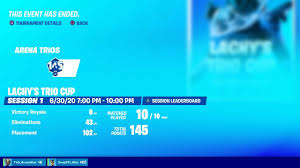 Fortnite is a free to play battle royale game created by epic games, go it alone or team up in duos or squads and compete to be the last man standing in this 100 player free for all. Lachy S Trio Cup With Two Random Console Players From Console Kings Fortnite Youtube