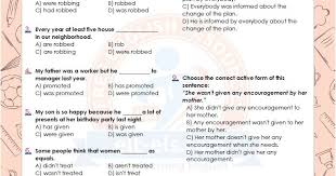 Use perfect tenses to express what has been given up to a specific point in time. Present And Past Passive Multiple Choice Test Www Elt Els Com