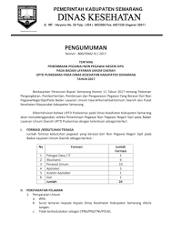 Dinas pendidikan kabupaten grobogan jln. Lowongan Terbaru Non Pns Dinas Kesehatan Semarang Rekrutmen Lowongan Kerja Bulan Juni 2021