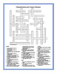 Characterization And Literary Elements Crossword Puzzle Literary Elements Literary Terms Crossword Puzzle
