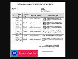 Penyusunan jurnal harian guru bk telah sesuai dengan panduan operasional pelaksanaan bk berdasarkan permendikbud, no. Contoh Jurnal Harian Kegiatan Bimbingan Dan Konseling Dokumen Sekolah Dasar