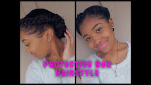 The first headband braid is a dutch lace braid and the. Two Braids Into A Low Braided Bun Protective Hairstyle Youtube