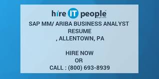 sap mm/ariba business analyst resume
