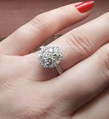 My New Engagement Ring 1 30 Ct In A Halosetting 49 Diamonds It Was Bought At Costco Beautiful Jewelry An Costco Engagement Rings Engagement Rings Rings