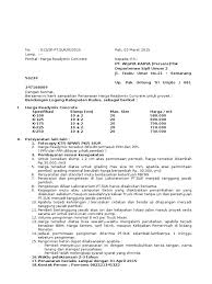 Contoh surat penawaran harga rumah, barang elektronik dan furniture. 2 Surat Penawaran Wika Docx