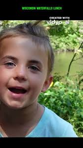 Sassy girl having lunch at a Wisconsin Waterfall