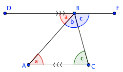 Angles in a triangle