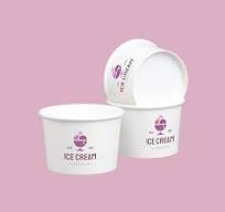 Custom Print PLA Lined Ice Cream Cups - Custom Cup Factory