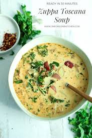 Zuppa Toscana Sausage Potato And Kale Soup One Girl One Kitchen Recipe In 2020 Sausage Potato Kale Soup Weeknight Dinner Recipe Soup