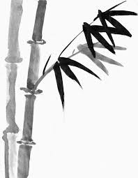 Black And White Bamboo Tree Wall Painting Pin By Aria On Home Bamboo Wall Art Japanese Prints Sumi E Painting