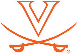 Virginia Cavaliers Primary Logo 1994 V Over Crossed Orange Swords University Of Virginia Virginia Cavaliers Virginia Basketball