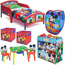 Delta children disney mickey mouse toddler tent bed reviews wayfair. Disney Delta Children Mickey Mouse Clubhouse 8 Piece Furniture Set Plastic Toddler Bed Multi Bin Toy Organizer Table And Chair Set 2 Pack Storage Cube And Pop Up Hamper Buy Online In United