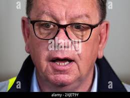 FMPG Interim CEO John Petticrew speaks to the media during a visit to  Ferguson Marine Port