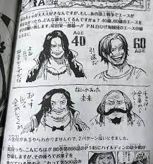 Oda Draws Ace At 40 And 60 Years Old One Piece One Piece Ace One Piece Manga