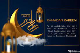 Ramadan kareem and happy ramadan. Golden Ramzan Mubarak Greetings Card Images Maker Ramadan Wishes Messages Ramadan Wishes Ramadan Greetings