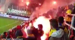 14 on poland youth league. Lechia Gdansk And Arka Gdynia Fans Fire Flares At Each Other During Heated Scenes In Local Derby Daily Mail Online