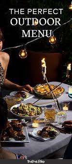 Taking the party outside doesn't mean that you have to eat with paper plates and 12. The Ultimate Supper Under The Stars Summer Dinner Party Menu Dinner Party Summer Entertaining Menu