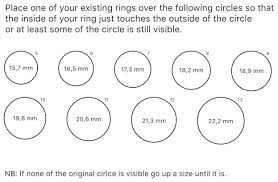 Online True To Size Ring Size Chart 2019