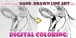 You can follow this tutorial with any line drawings and it doesn't necessarily have to be a hand drawing that you start with. Extracting Scanned Line Art For Digital Coloring Art Rocket
