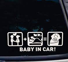 Imnext2u Baby In Car Stickers Baby On Board Funny Window Sticker Decals How To Make A Baby 1 Pcs Buy Online In Austria At Desertcart 98063086