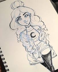 Feliz Octobre I Ll Probably Do A Couple Inks Here And There Throughout The Month Inktober October Dr Christina Lorre Drawings Art Christina Lorre