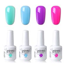 Elite99 Soak Off Gel Polish Lacquer Uv Led Nail Art Manicure Kit 4 Colors Set Lm C153 Free Gift