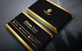 Get black with gold foil personalized business cards or make your own from scratch! Golden Black Business Card Vol 02 Corporate Identity Template