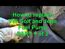 In a 1992 volkswagen jetta, the fuel pump relay is located on the bottom row of the fuse panel. How To Replace Vw Golf And Jetta Fuel Pump Years 1995 To 2015 Part 1 Of 2 Youtube
