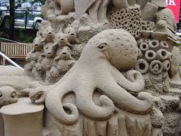 Octopus Sand Sculpture Sand Sculptures Sand Art Sand Drawing