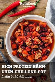 Schnelles Und Einfaches Huhnchen Rezept High Protein Hahnchen Chili One Pot Dieses Gericht Ist Perfekt Als Einfache Gerichte Fleisch Gerichte Huhnchen Rezept