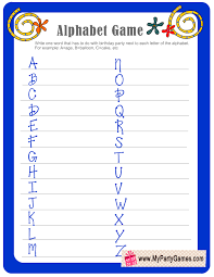 Here's a set of printable alphabet letters coloring pages for you to download and color. Free Printable Birthday Alphabet Game