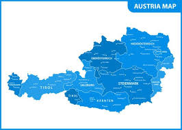 The Detailed Map Of The Austria With Regions Or States And Cities Capital Vector Art Illustration Illustration Free Vector Graphics Vector Art Illustration