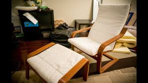 I sawed the top off the poang chair to shorten the back and eliminated the headrest cushion. How To Fit Foam Back Into Ikea Poang Chair S Seat Covers After Cleaning Youtube