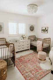 Little Ladies Twin Nursery Project Nursery Baby Room Decor Nursery Baby Room Twin Baby Rooms