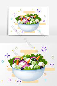 كرتون سلطة الخضار عناصر التصميم مرسومة باليد صور png ai تحميل مجاني pikbest vegetable cartoon salad design design elements