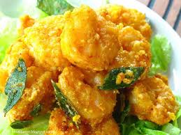 deep fried prawns with salted egg yolk salted egg salted egg yolk cured egg